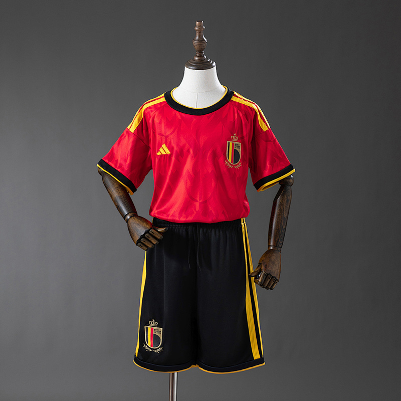 Belgium 2026 Home Kids Kit Jersey Size 16-28